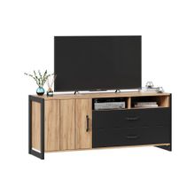 Алмаз. Любимый дом Техно Тумба под ТВ (Дуб Золотой Чёрный)