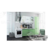 BTS Кухня 2,1м Бьянка (салатовые блестки фотопечать) ID - 301927