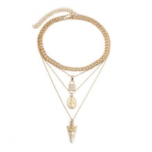 Многослойное колье "Стрела и замок" (арт. 81212-89)