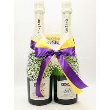 Украшение на шампанское Gilliann Purple Queen GLS192