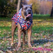 Куртка для для больших и средних собак ForMyDogs серо красная FW494 3-2017