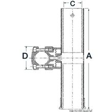 Osculati Fishing rod AISI316 for pipes 22 25 mm, 41.167.60