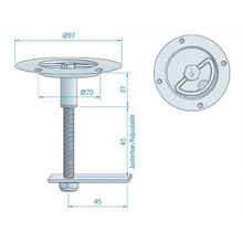 Roca Задрайка пружинная поворотная Roca 421840 97 мм электрополирование