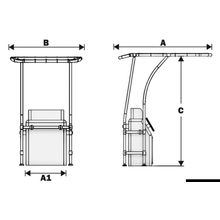 Osculati T-TOP professionale in lega leggera, 48.195.03