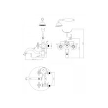 Смеситель для ванны Aksy Bagno Primavera 101 Bronze