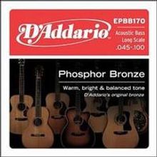 EPBB170 Phosphor Bronze Комплект струн для акустической бас-гитары, ф бр, Long Sc, 45-100, DAddario