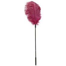 Розовое перышко для щекотания - 62 см. розовый с черным