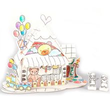 CubicFun Cubic Fun P693h Кубик фан Пазл-раскраска Игрушечный домик (5 фломастеров в комплекте) P693h