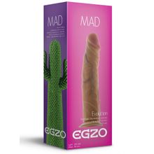 EGZO Реалистичный фаллоимитатор без мошонки Mad Cactus - 20,5 см. (телесный)