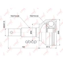 Шрус Внешний | Перед Прав Лев | LYNXauto арт. CO3853