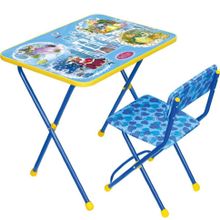 Комплекты детской складной мебели Ника КП2 Волшебный мир(стол+стул мягк) КП2 16
