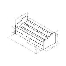 Формула мебели Дельта-18.01 Кровать нижняя