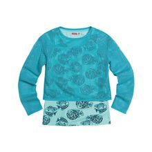 Pelican с накидкой для девочки синий