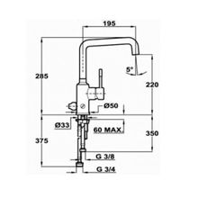 Teka AURA 509550200 для мойки с подключением для стир. посудомоечной машины