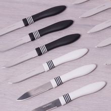 Набор ножей Kamille 12шт из нержавеющей стали с пластиковыми ручками