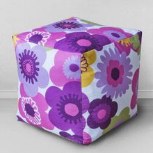 MyPuff пуфик мешок Кубик Пуэрто Плата фиолетовый, мебельный хлопок: k_319