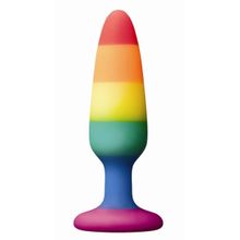 NS Novelties Радужная пробка Colours Pride Edition Pleasure Plug Small - 11 см. (разноцветный)