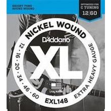 EXL148 XL NICKEL WOUND Струны для электрогитары Extra Heavy 12-60 D`Addario