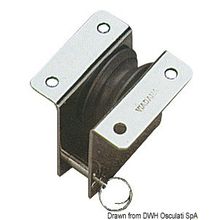 Osculati SS recess block 1pulley 34x5, 55.240.05