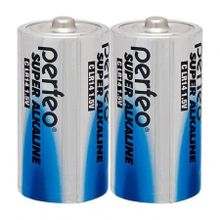 Батарейка C Perfeo Super Alkaline LR14 2SH, щелочная, 2 шт, термопленка
