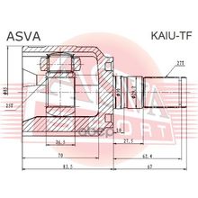 Шрус Внутренний Hyundai  Kia  Optima Tf At 2010-2015hyundai  Sonata Yf At 2010-20 ASVA арт. KAIUTF