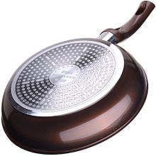 23564 Сковорода мрамор.крошка 24см с крышкой МВ(х8)