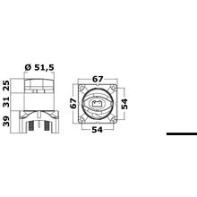 Osculati Battery switch w remote electric control 275 A, 14.386.08