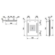 Зеркало Laufen Pro A 4.4722.6.996.144.1 60x85 с вертикальной подсветкой