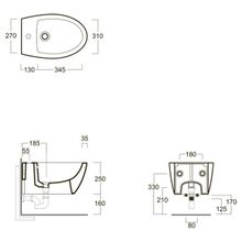 Биде подвесное Simas Lft Spazio (LFT19)