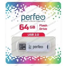 Флешка 64 Gb Perfeo PF-C06W064 White