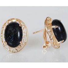 Серьги с авантюрином "Греческие"