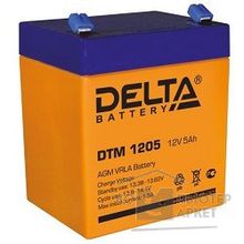 Delta DTM 1205 5 А ч, 12В свинцово- кислотный аккумулятор