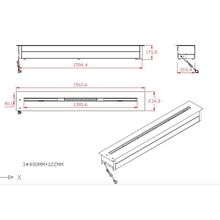 Электроочаг Line-S 160 3D Matte Black