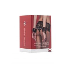 Shots Media BV Чёрно-красные двусторонние наручники Reversible Wrist Cuffs