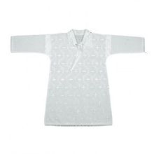 Трон Плюс для крещения с воротничком, вышивка белая