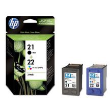 Картридж набор 21+22 для HP DJ 3920 3940, 0,190К+0,165К  SD367AE bk+color