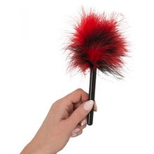 Красно-черная пуховка Mini Feather - 21 см. (226570)