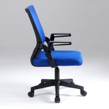 Кресло офисное, YS-058, Черный каркас синяя сетка