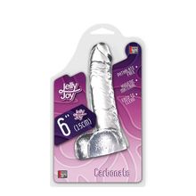 Dream Toys Прозрачный фаллоимитатор из желейного материала JELLY JOY CARBONATE CLEAR - 15,2 см. (прозрачный)