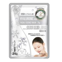 Mitomo Natural 512 Увлажняющая тканевая маска для лица с гиалуроновой кислотой, 1 шт.