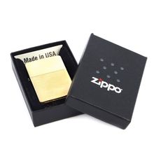 Зажигалка золотистая матовая Zippo с покрытием Brushed Brass