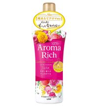 LION Aroma Rich Scarlett Кондиционер для белья с цветочно-фруктовым ароматом, флакон 520 мл