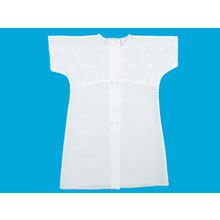 Трон Плюс для крещения с коротким рукавом и вышивкой белая