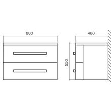 BelBagno Тумба с раковиной PROSPERO BB800DN2C TL