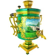 Электрический самовар 45 литров "Буфетный" с художественной росписью "Ясная поляна" арт. 124508