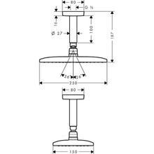 Верхний душ Hansgrohe Raindance E 240 AIR (27380000) (250 мм)