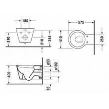 Унитаз подвесной Duravit Starck 1 0210090064