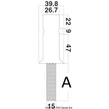 Osculati Stanchion base AISI316 30 x 2 mm, 41.173.30
