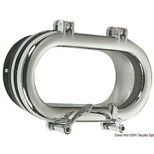 Osculati Oval chromed brass portlight 177 x 482 mm, 19.698.03