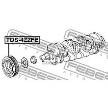 Шкив Коленвала 1zzfe 3zzfe 4zzfe Toyota Avensis Azt250 Cdt250 2003-2008 Febest арт. TDS4ZZFE